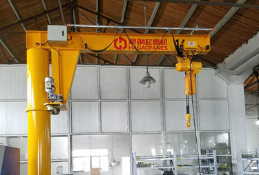 豪鋼起重機(jī)為蘇州太易檢測(cè)定制1噸懸臂起重機(jī)