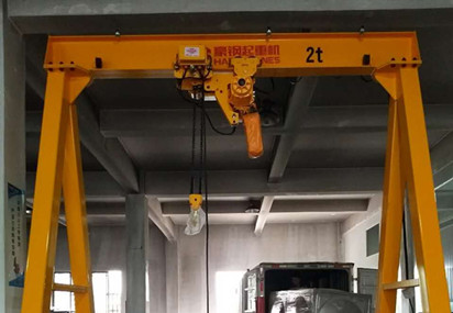 豪鋼起重機為上海高科生物提供移動式龍門吊架一臺