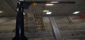 豪鋼為賀德克液壓定制的立柱式旋臂起重機(jī)