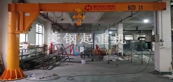 浙江天泉公司定制豪鋼1噸旋臂起重機
