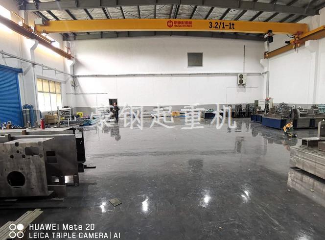 源文興車料太倉(cāng)有限公司采購(gòu)豪鋼單梁歐式起重機(jī)安裝完成