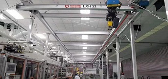 尤妮佳公司訂購豪鋼2噸懸掛起重機已調(diào)試完畢