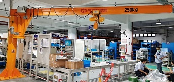 上海某外資企業(yè)向豪鋼定制bzd 250kg懸臂吊安裝完畢
